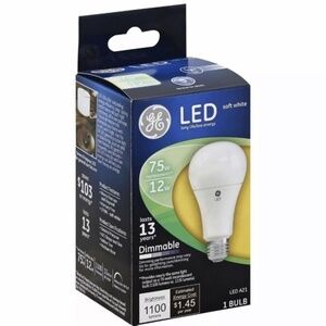 💖3/$15💖 GE LED Extra Soft White Replacement Dimmable Light Bulbs NIB